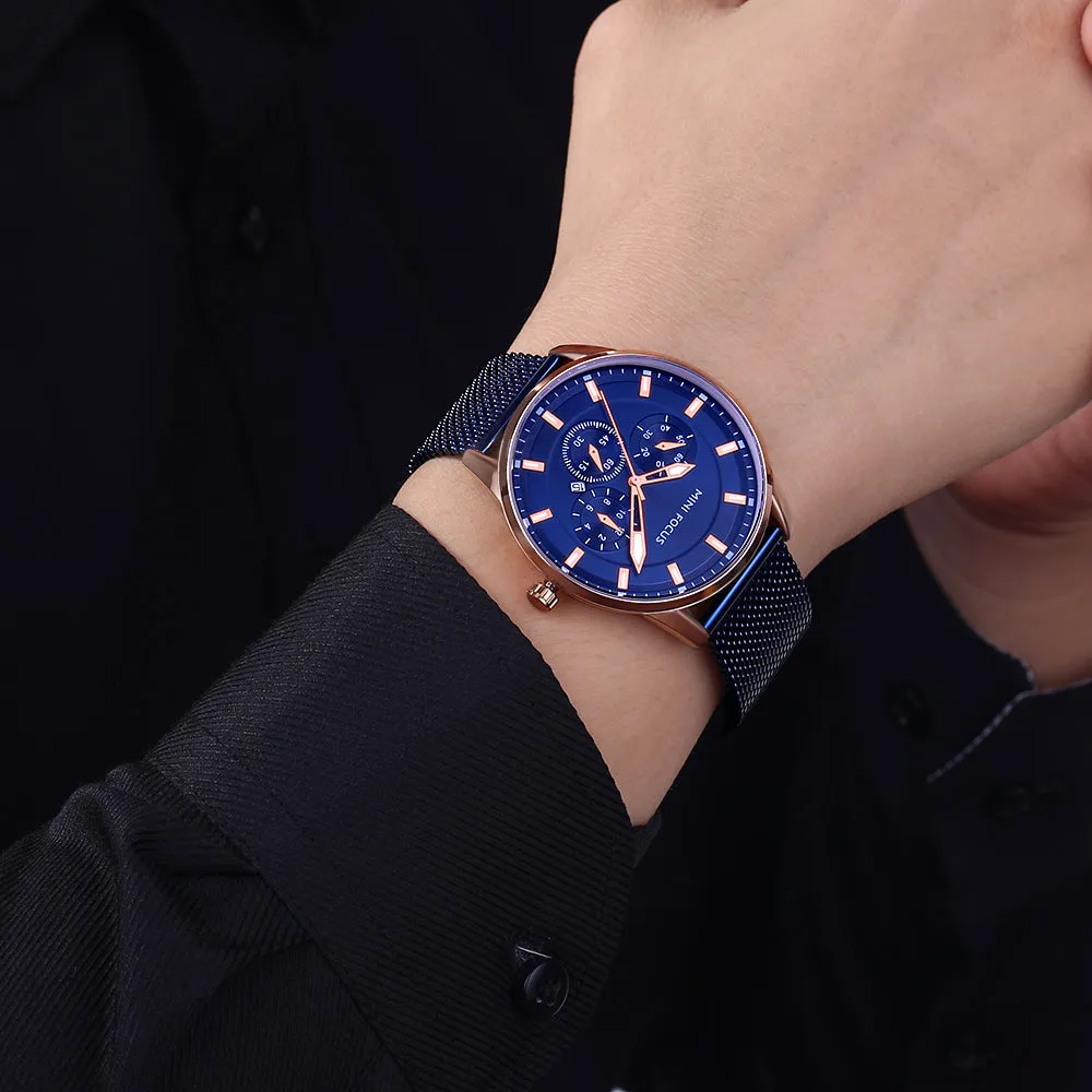 Men's Thin Stainless Steel Band Watches