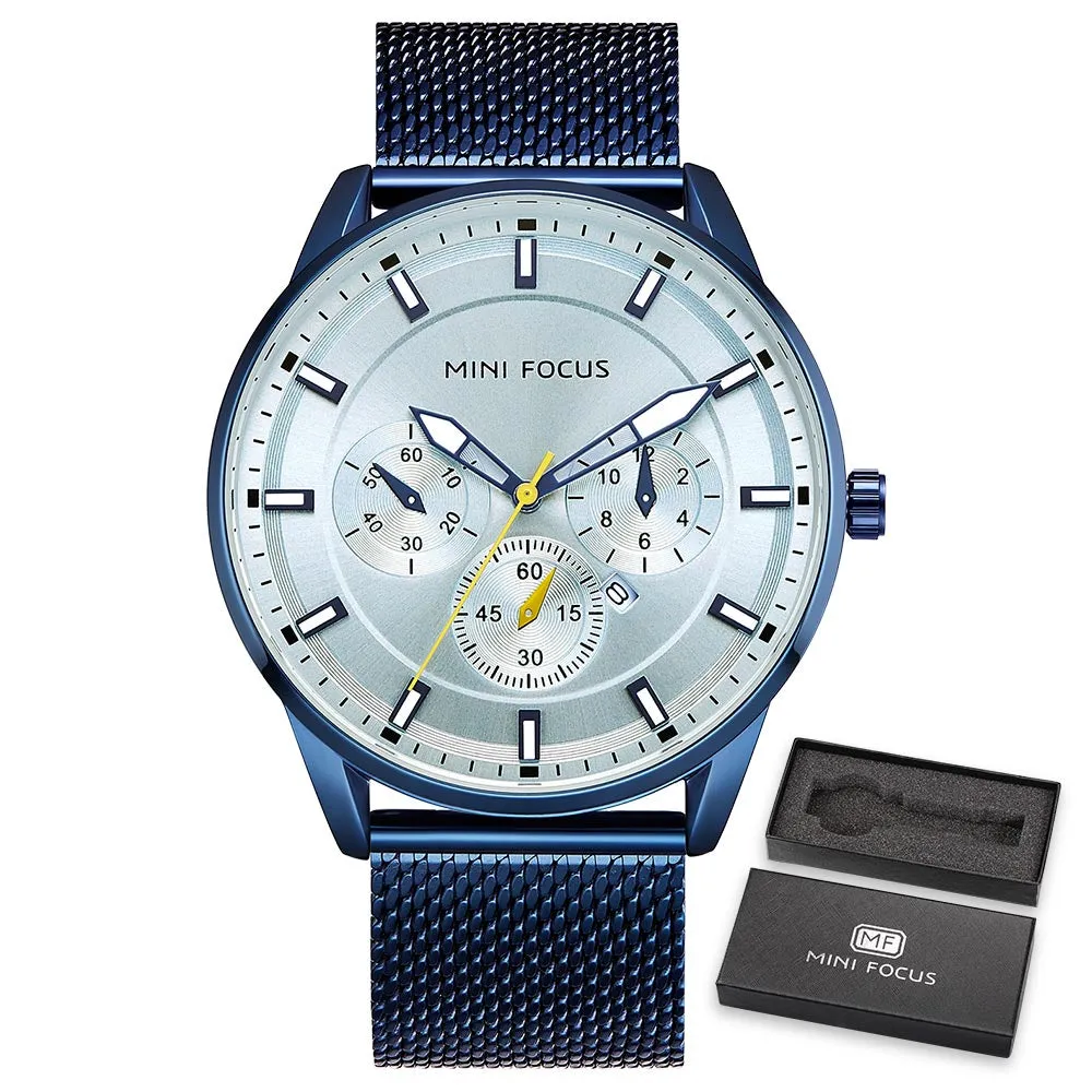 Men's Thin Stainless Steel Band Watches