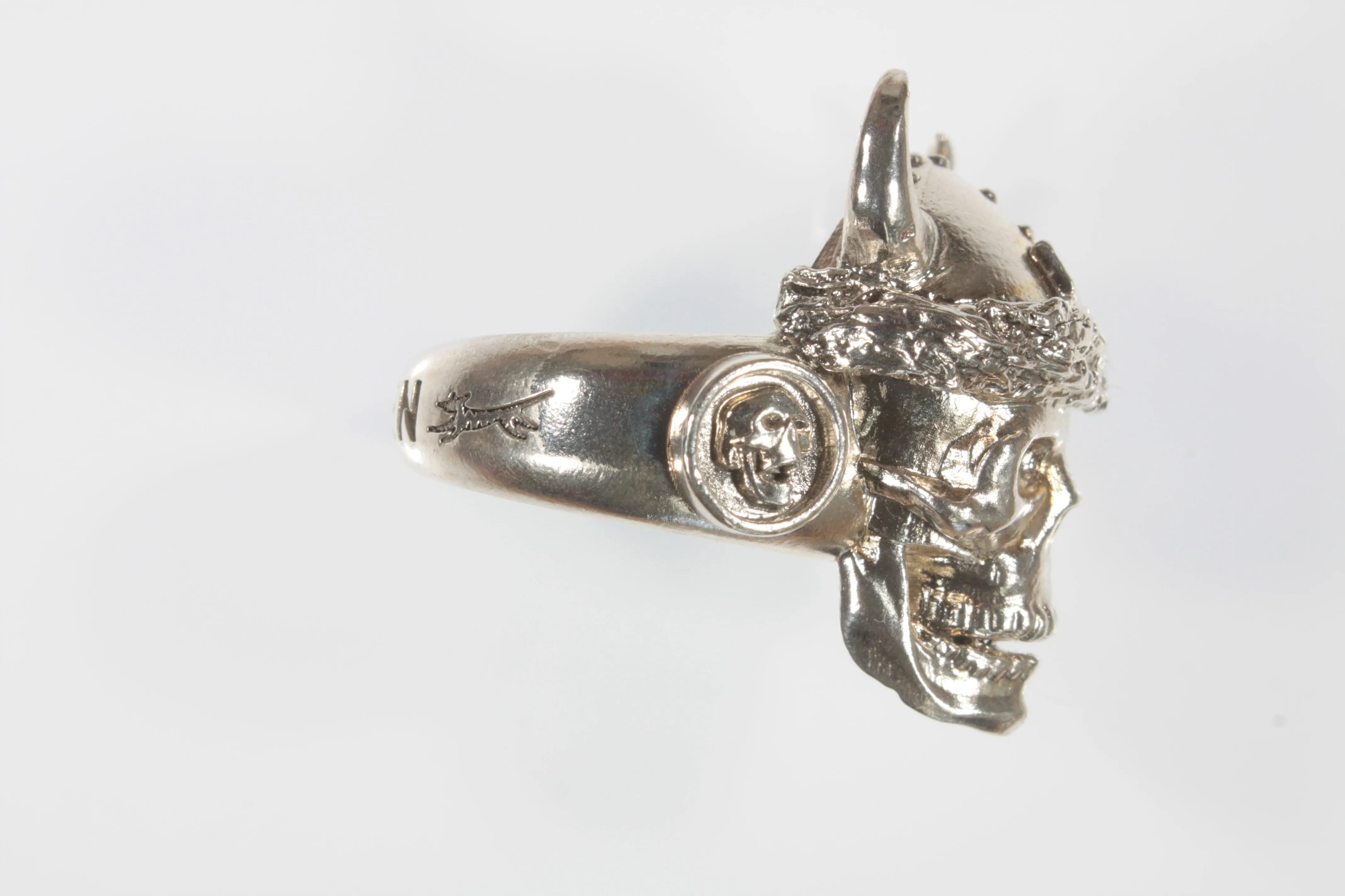Men's Viking Skull Forbidden Ring Size 12.50 Great Detail!