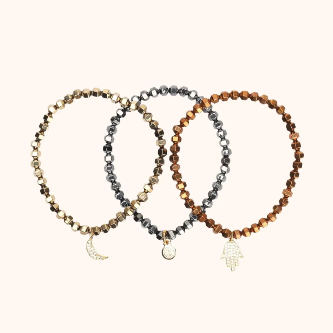 Metallic Kryptonite Bracelets - 3er-Set