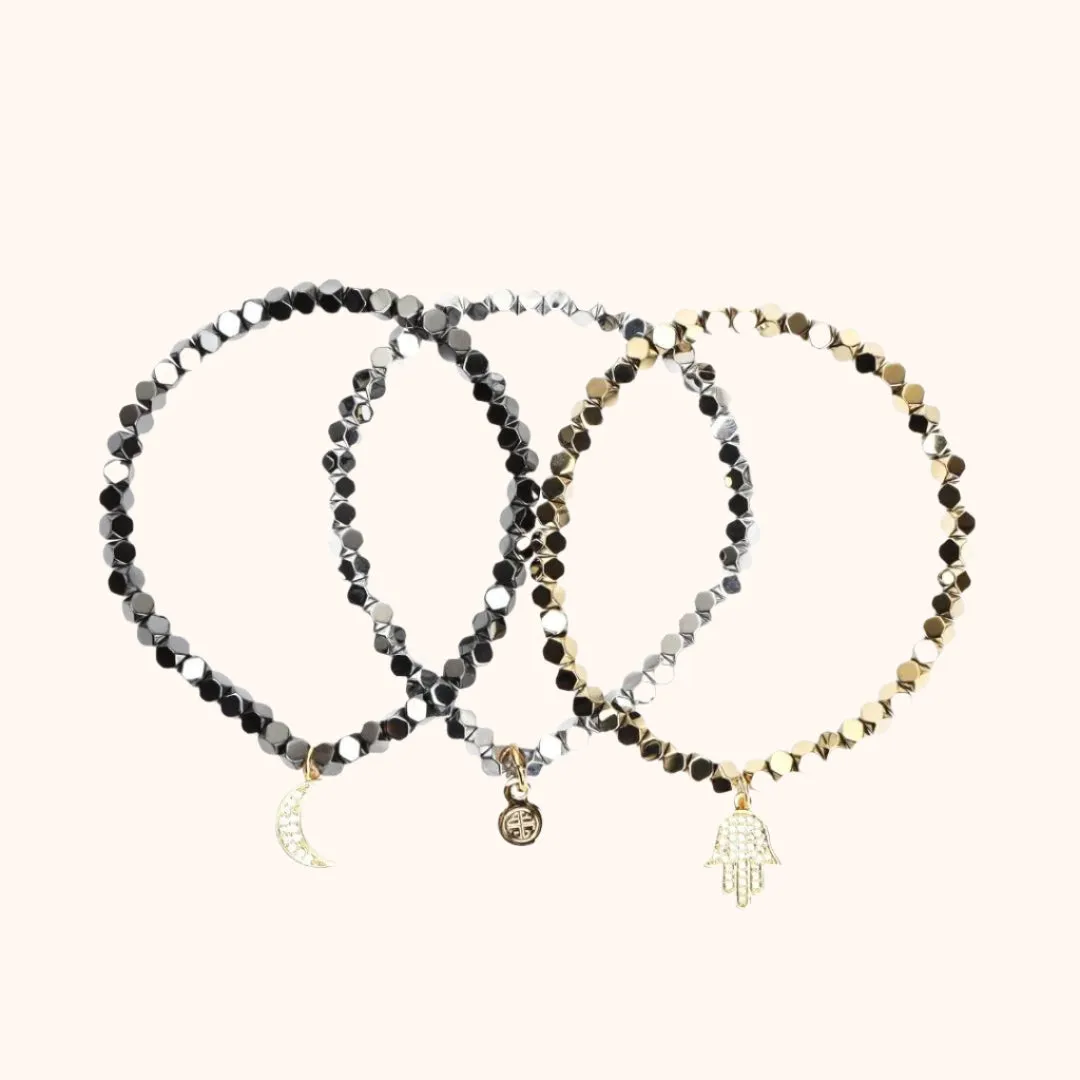 Metallic Kryptonite Bracelets - 3er-Set