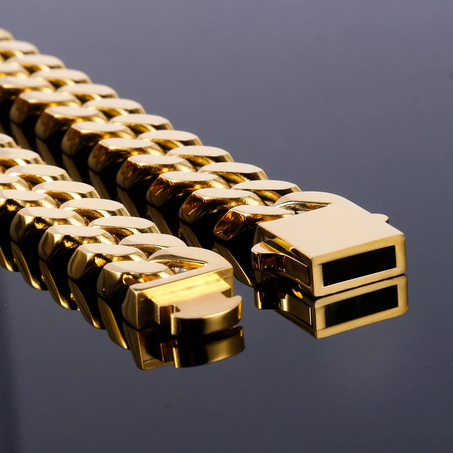 Miami Cuban Link Chain Necklace Bracelet Fashion Jewelry
