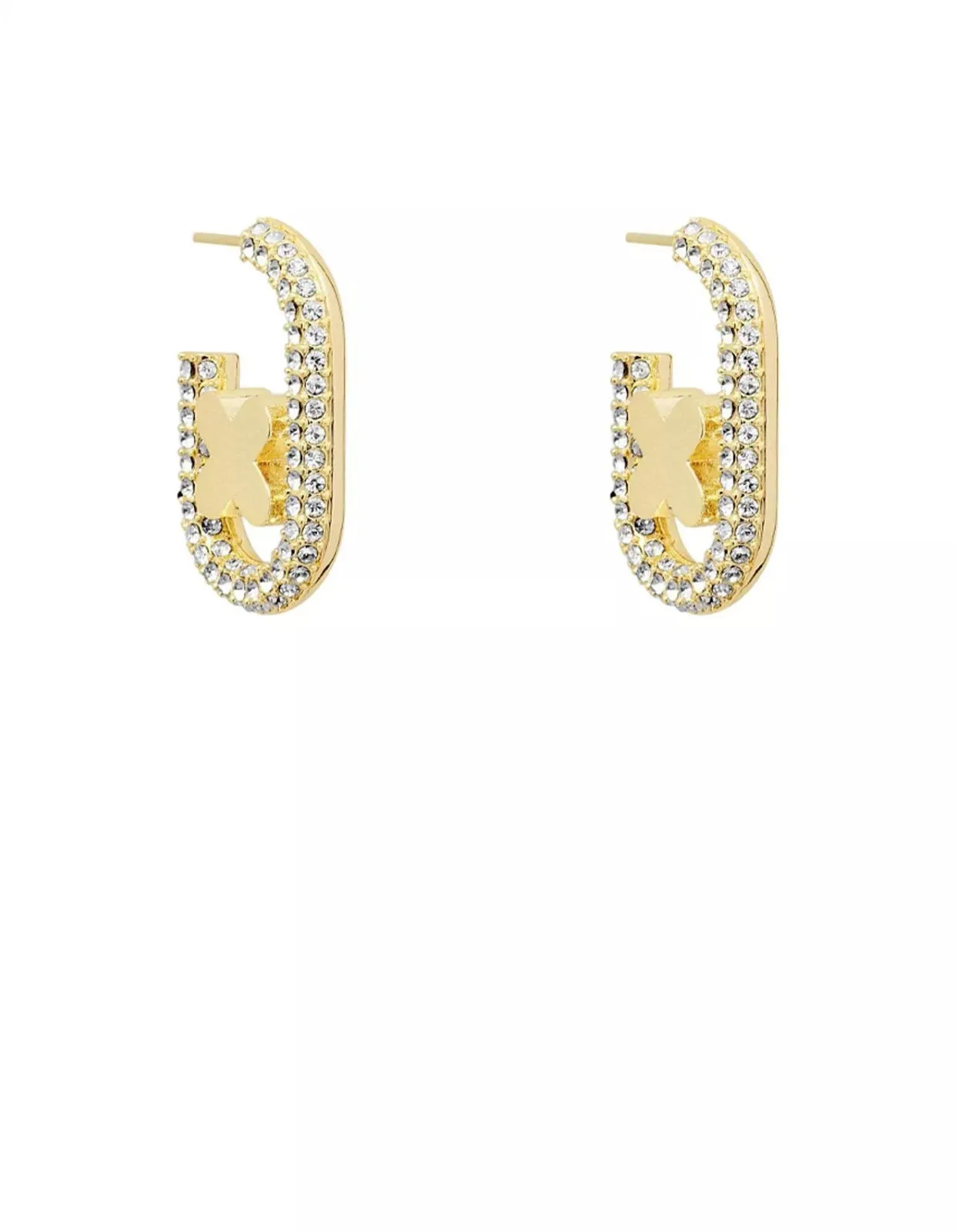 Mimco Everly Oval Hoop Earrings   Dust Bag