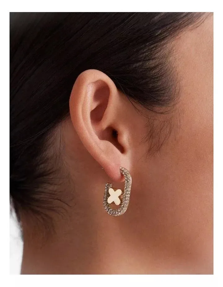 Mimco Everly Oval Hoop Earrings   Dust Bag