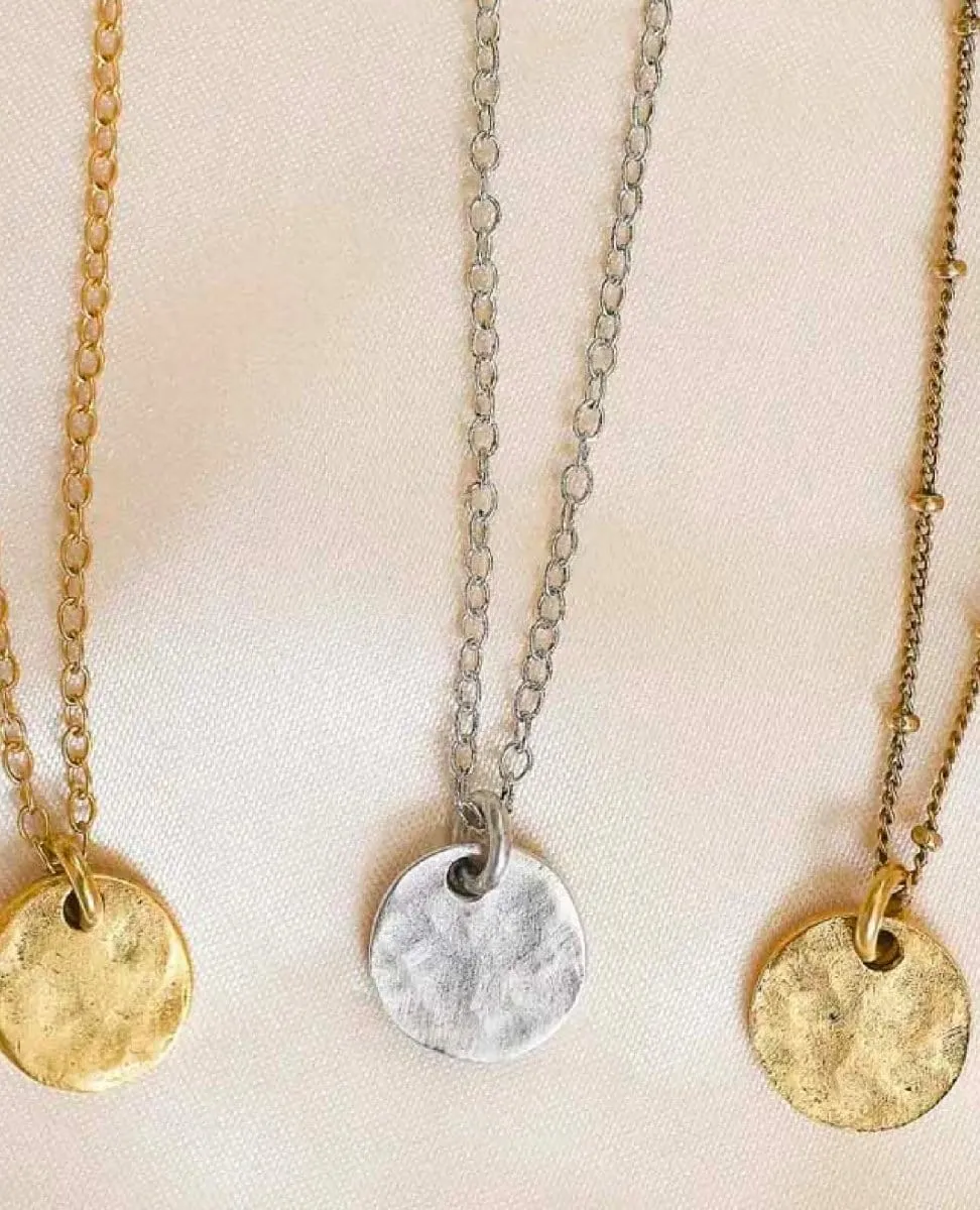 Mini Coin Necklace Silver