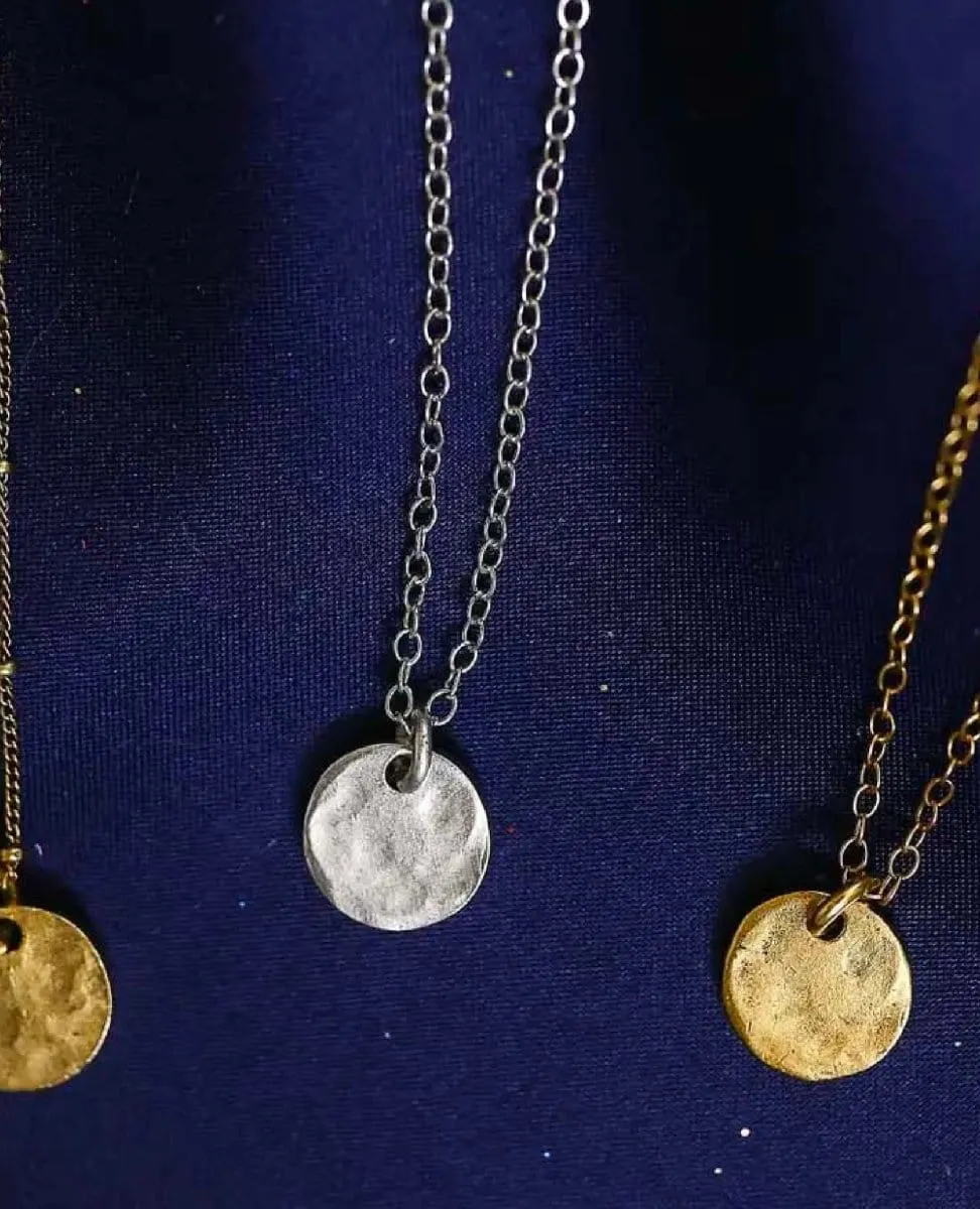 Mini Coin Necklace Silver