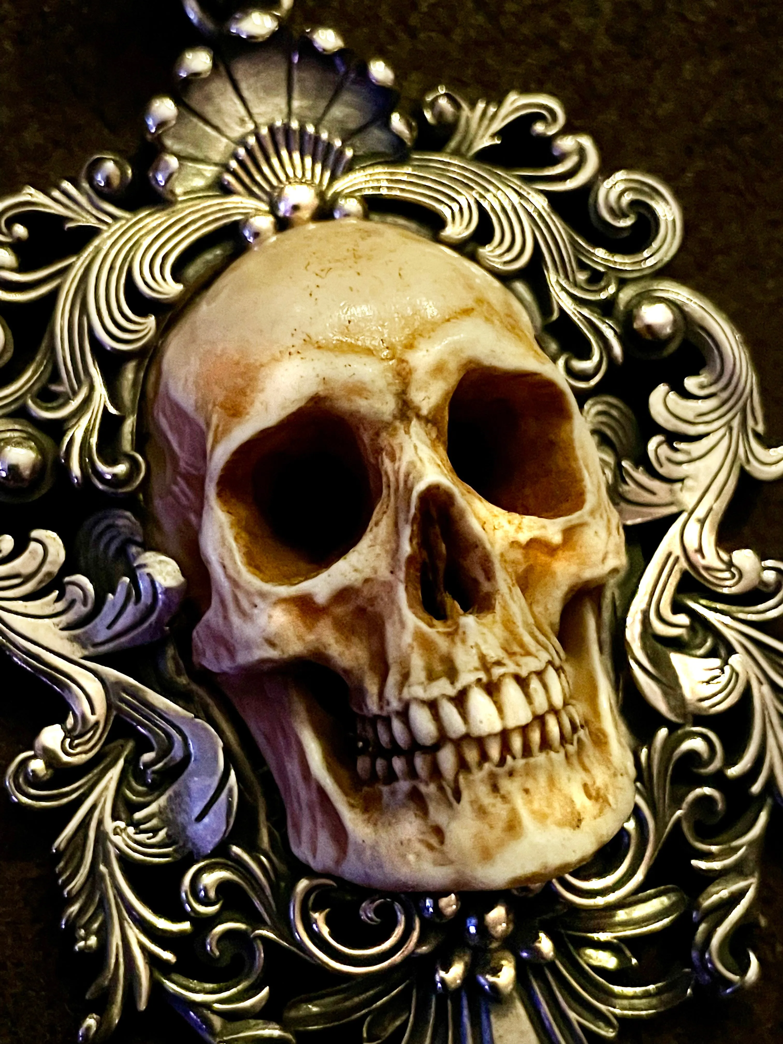 Mirror of Mortis Skull Necklace Set