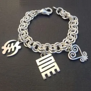 Mmienu Adinkra Charm Bracelet Set
