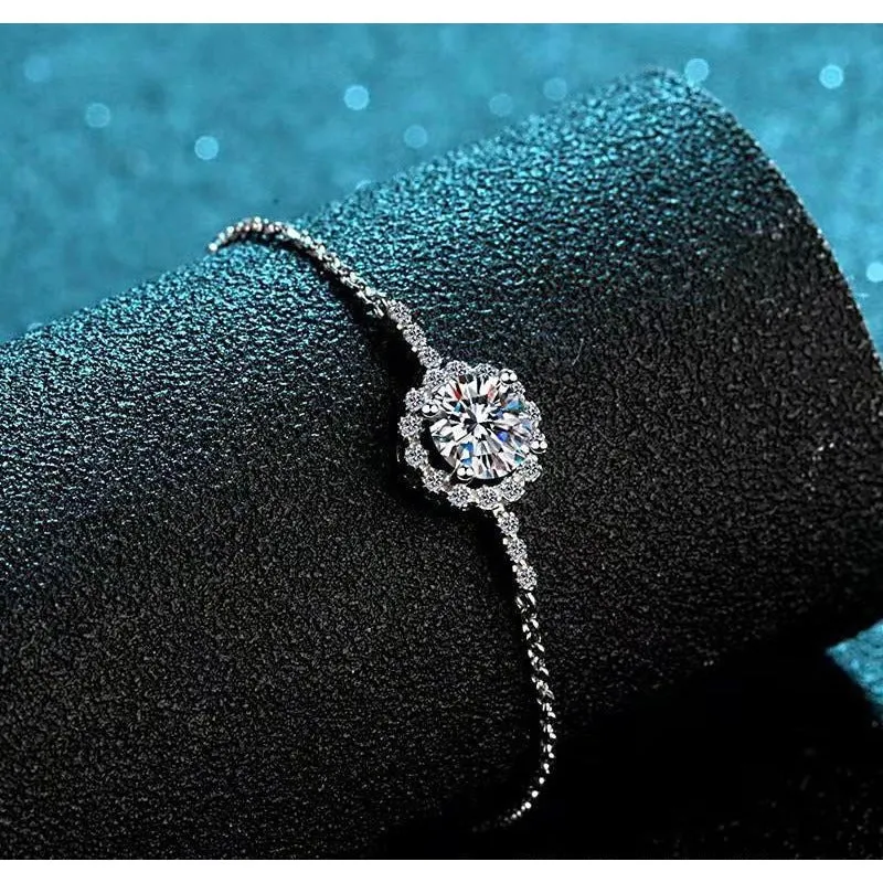 Moissanite Bracelet 1ct Diamond-BM003
