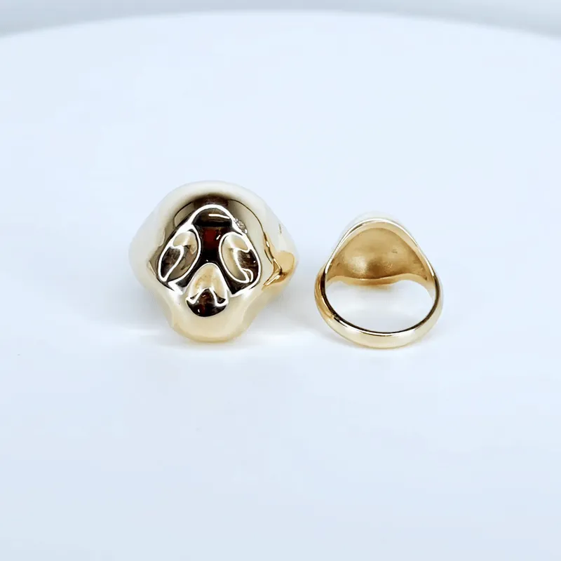 Molten Skull Pinky Ring