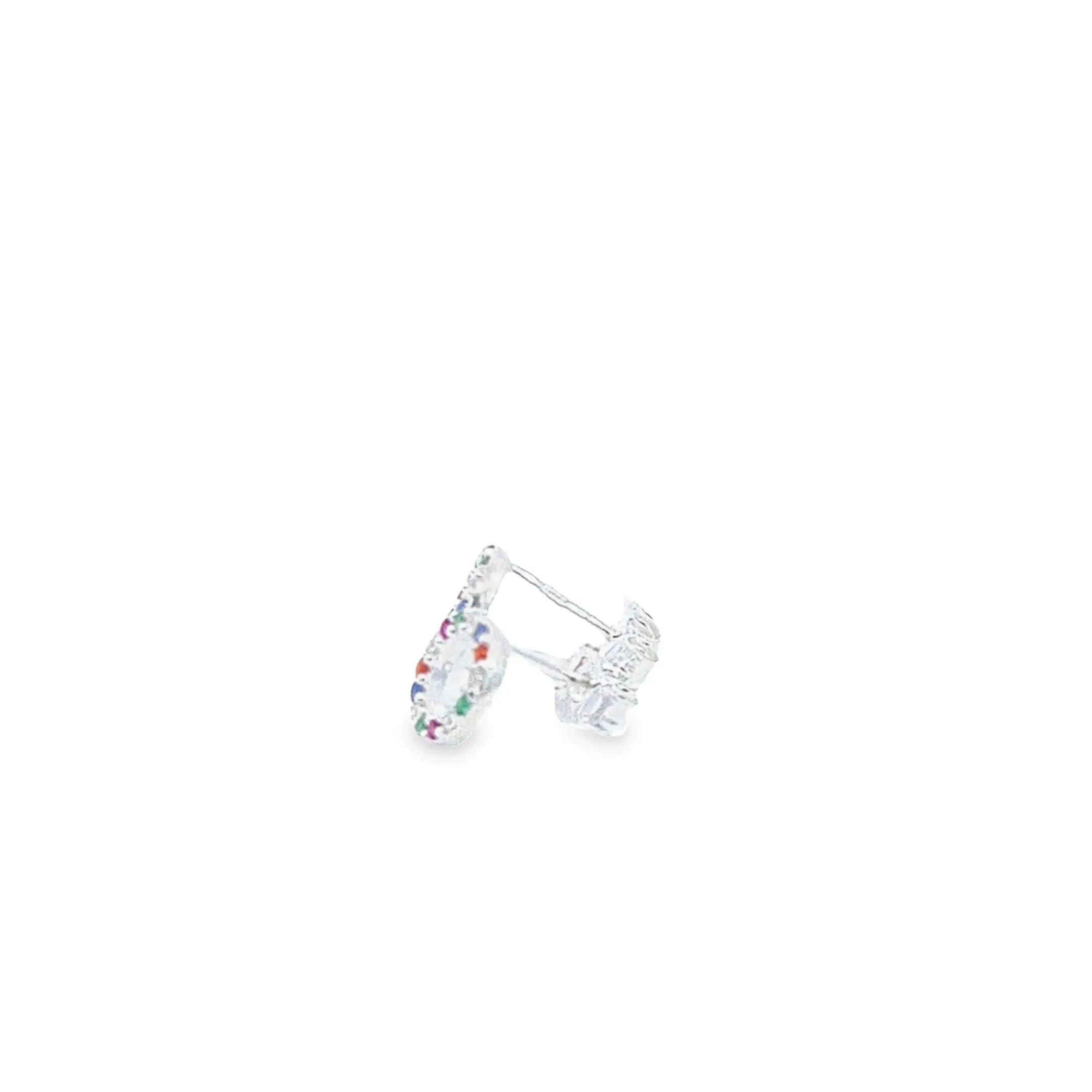 Multi colour circular stud earrings 36685
