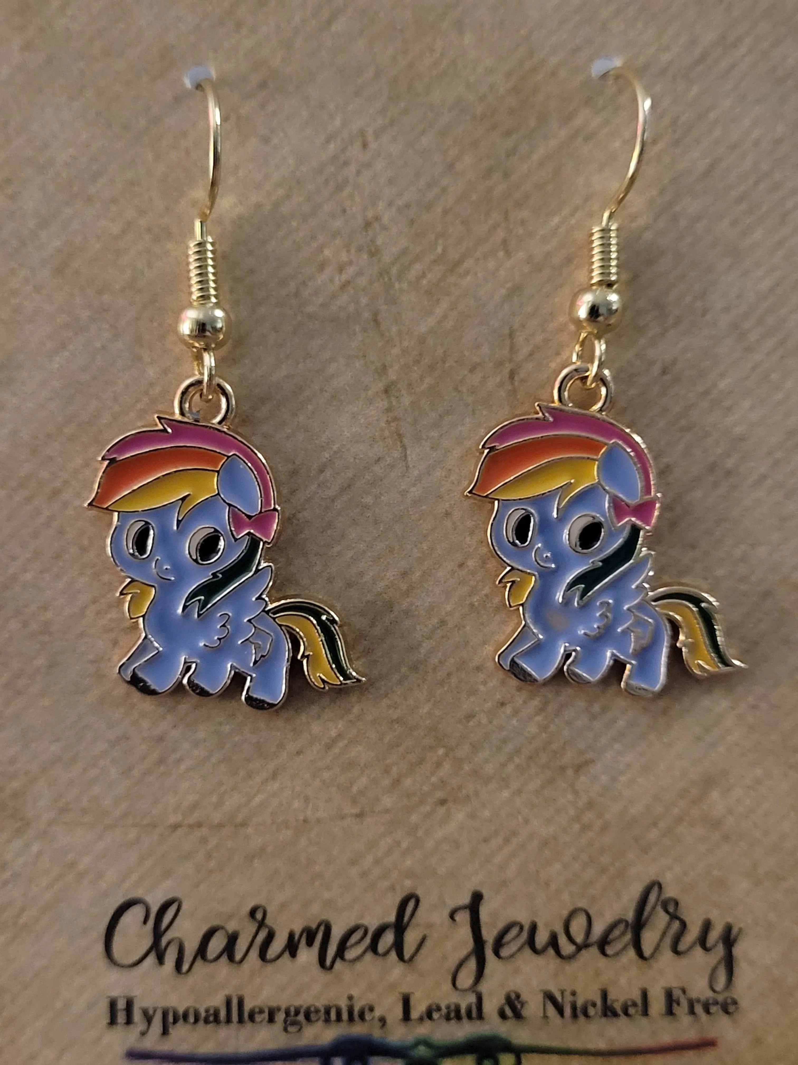 My little pony inspired Earrings, Necklaces, & Zipper Pulls