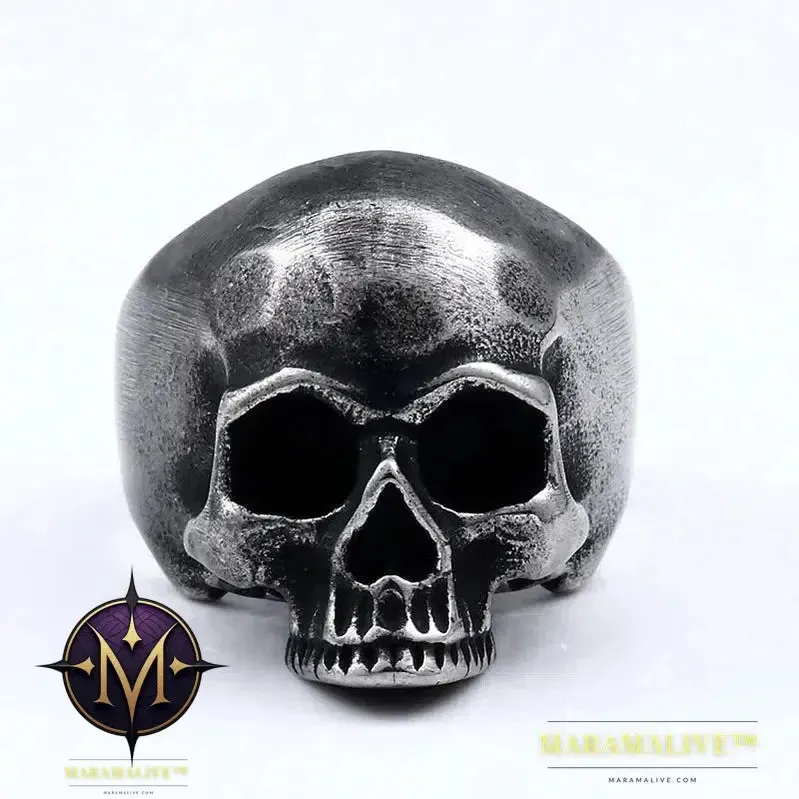 Mysterious Portrait Retro Pattern Skull Ring Biker High Quality Jewelry
