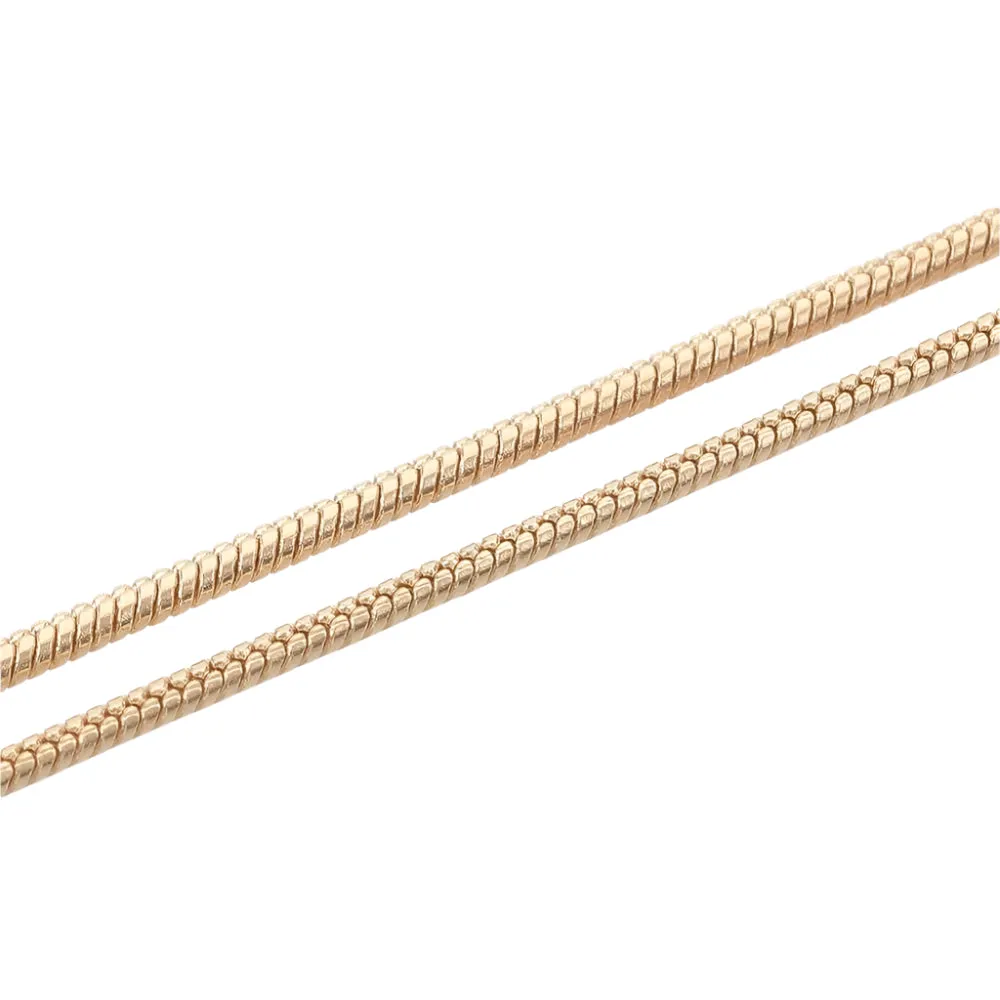 Necklace Snake Chain 24" Light Gold 1/pk
