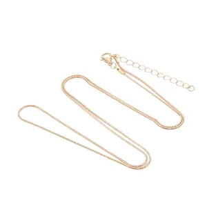 Necklace Snake Chain 24" Light Gold 1/pk