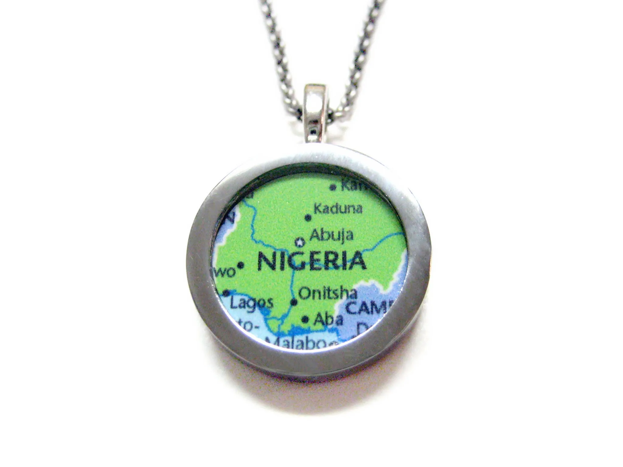 Nigeria Map Pendant Necklace