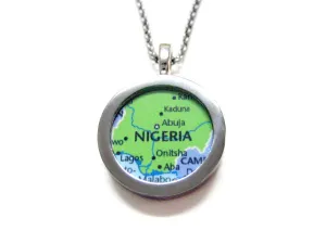 Nigeria Map Pendant Necklace
