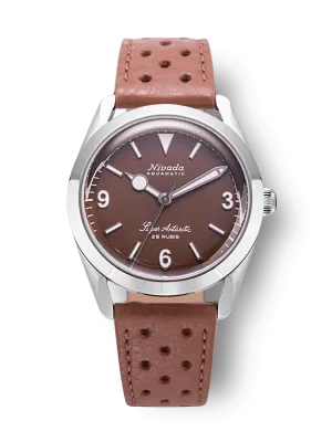 Nivada Grenchen Super Antarctic 3.6.9 Brown No Vintage Effect - White Luminous Men's Automatic Watch