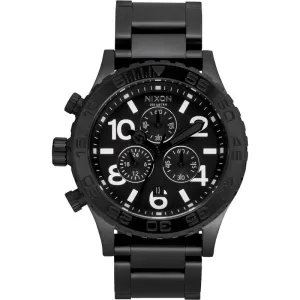 Nixon 42-20 Chrono Black Dial Steel Men's Watch Men's Watch A037-001