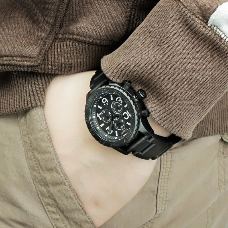Nixon 42-20 Chrono Black Dial Steel Men's Watch Men's Watch A037-001