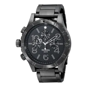 Nixon 48-20 Chrono Black Dial Gunmetal Ion-plated Men's Watch Men's Watch A486-632