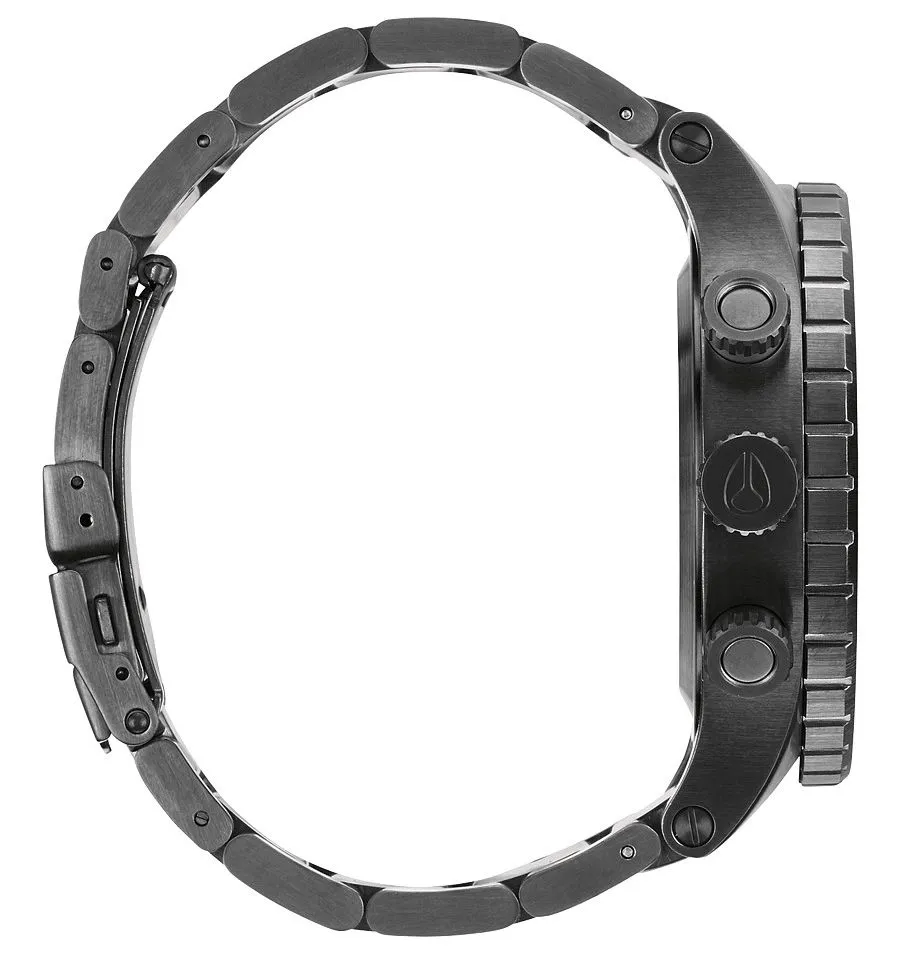 Nixon 48-20 Chrono Black Dial Gunmetal Ion-plated Men's Watch Men's Watch A486-632