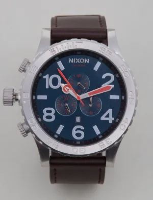 Nixon 51-30 Chrono Leather Navy & Brown Men's Watch Men's Watch A124-897