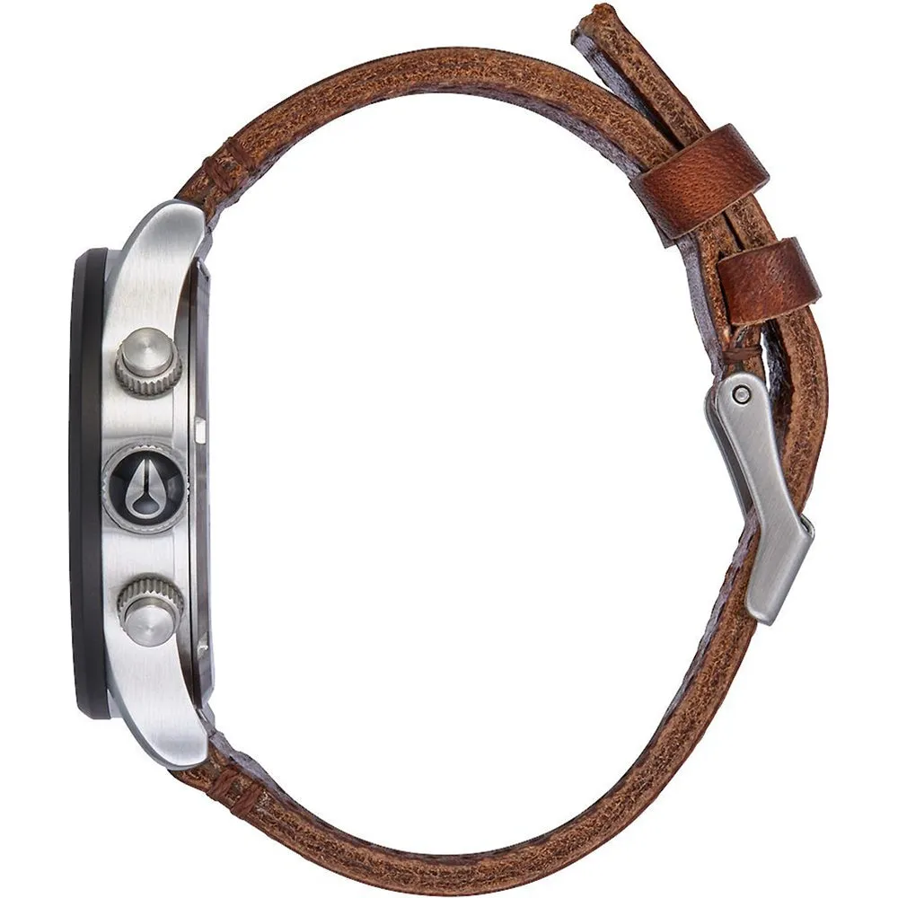 Nixon Sentry Brown Leather Chronograph Men's Watch Men's Watch A405-2334