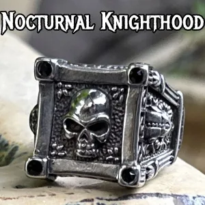 'Nocturnal Knighthood' Skull Ring (#134)