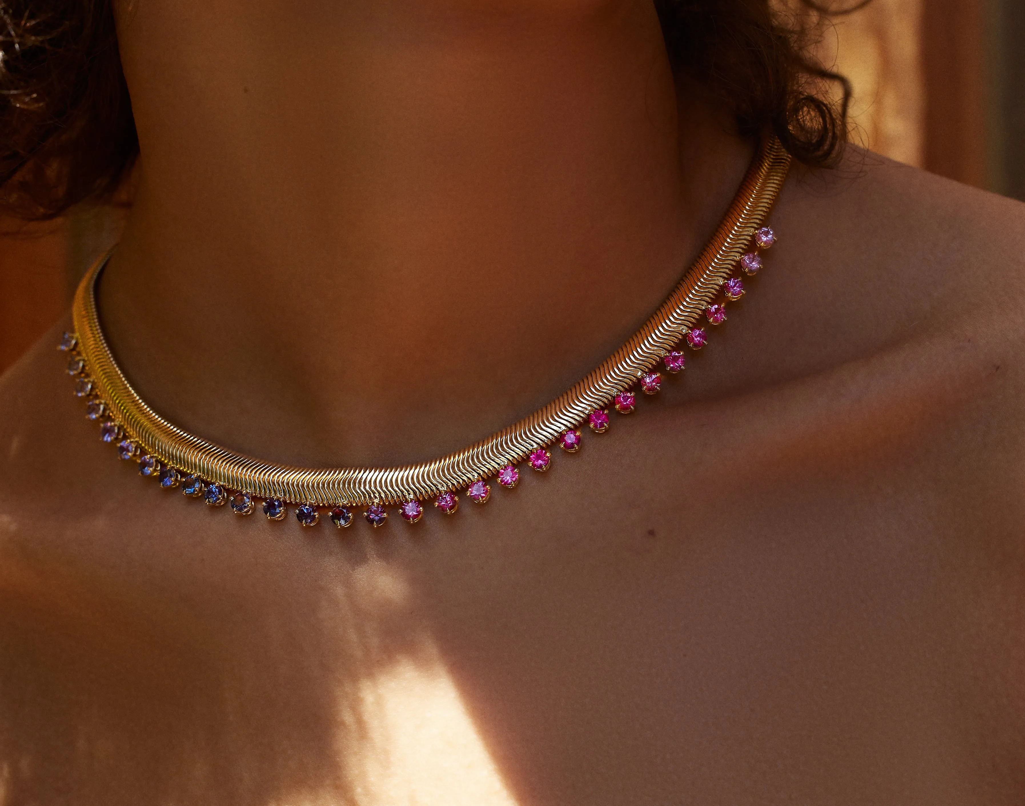 Ombre Snake Chain Necklace (One-of-a-Kind)