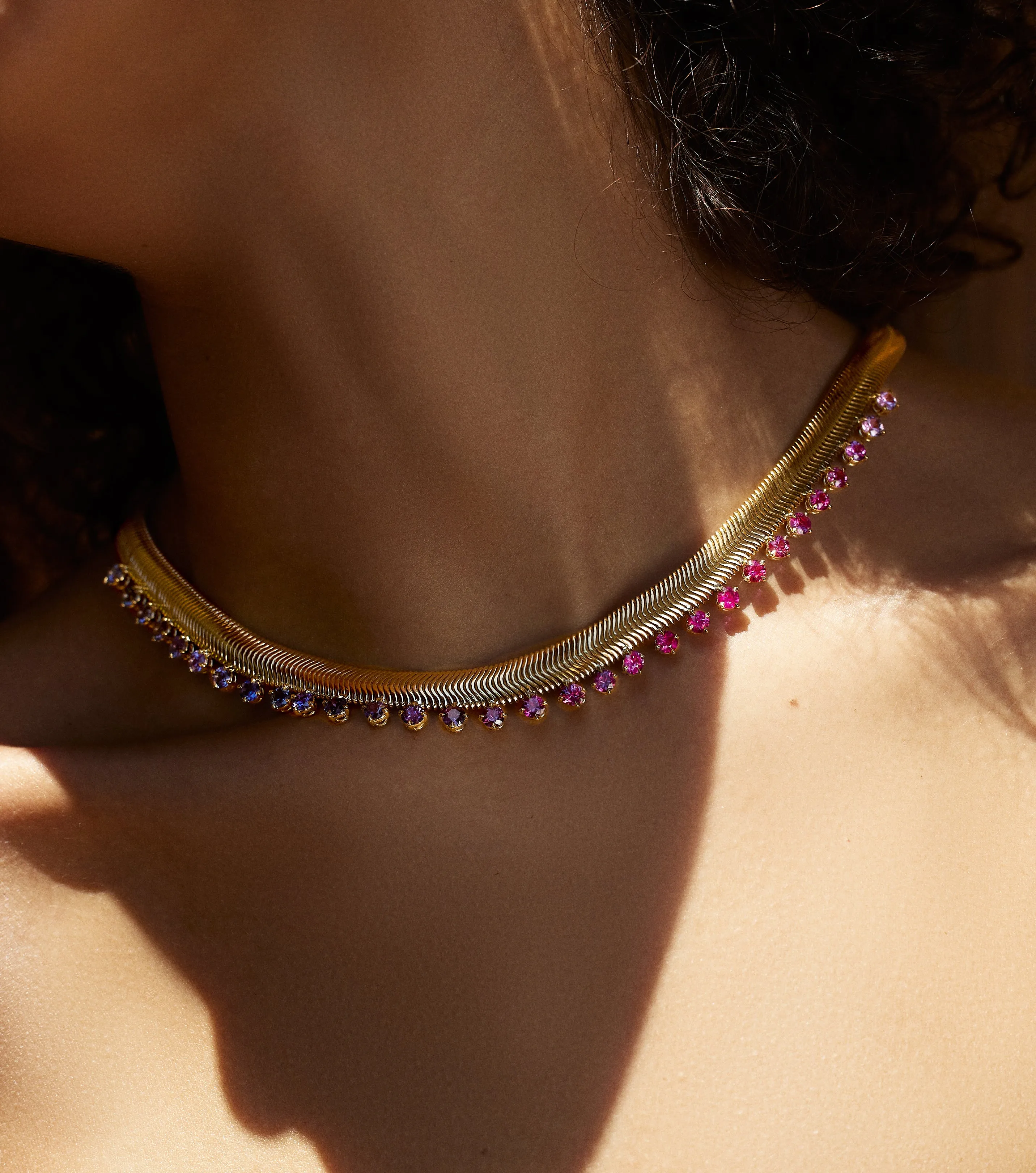 Ombre Snake Chain Necklace (One-of-a-Kind)