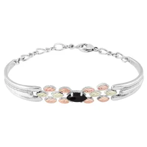 Onyx - Sterling Silver Black Hills Gold Bracelet