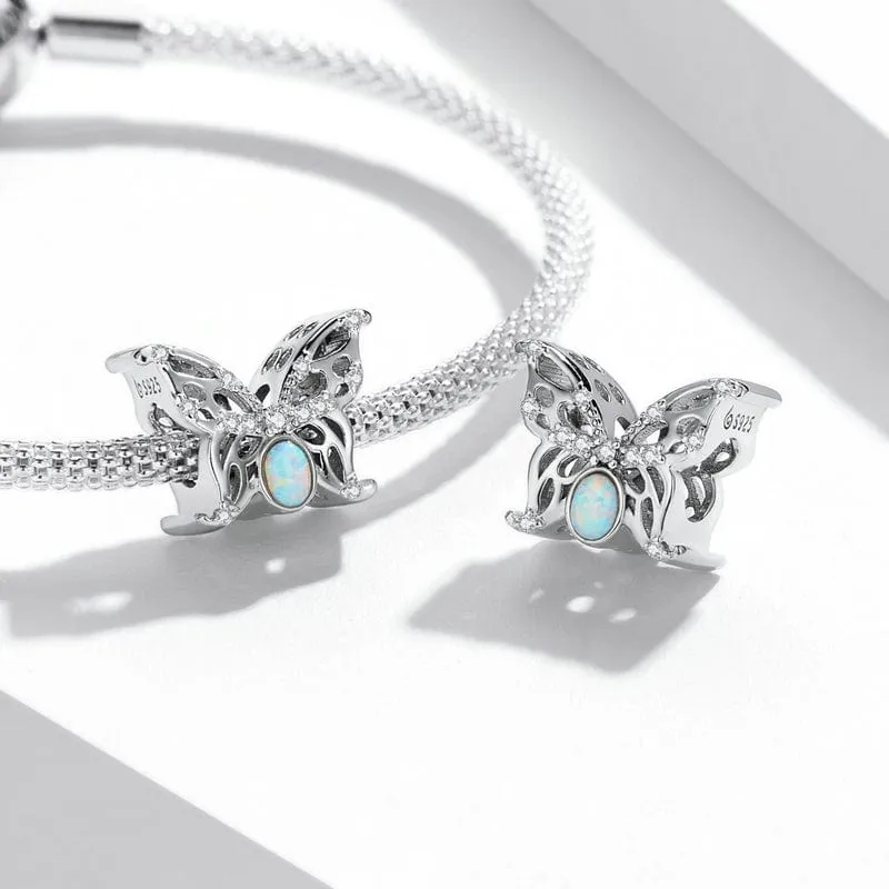 Opal Butterfly Charm