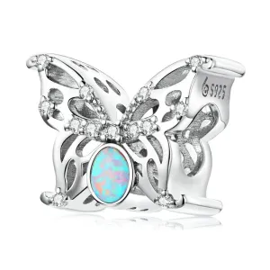 Opal Butterfly Charm