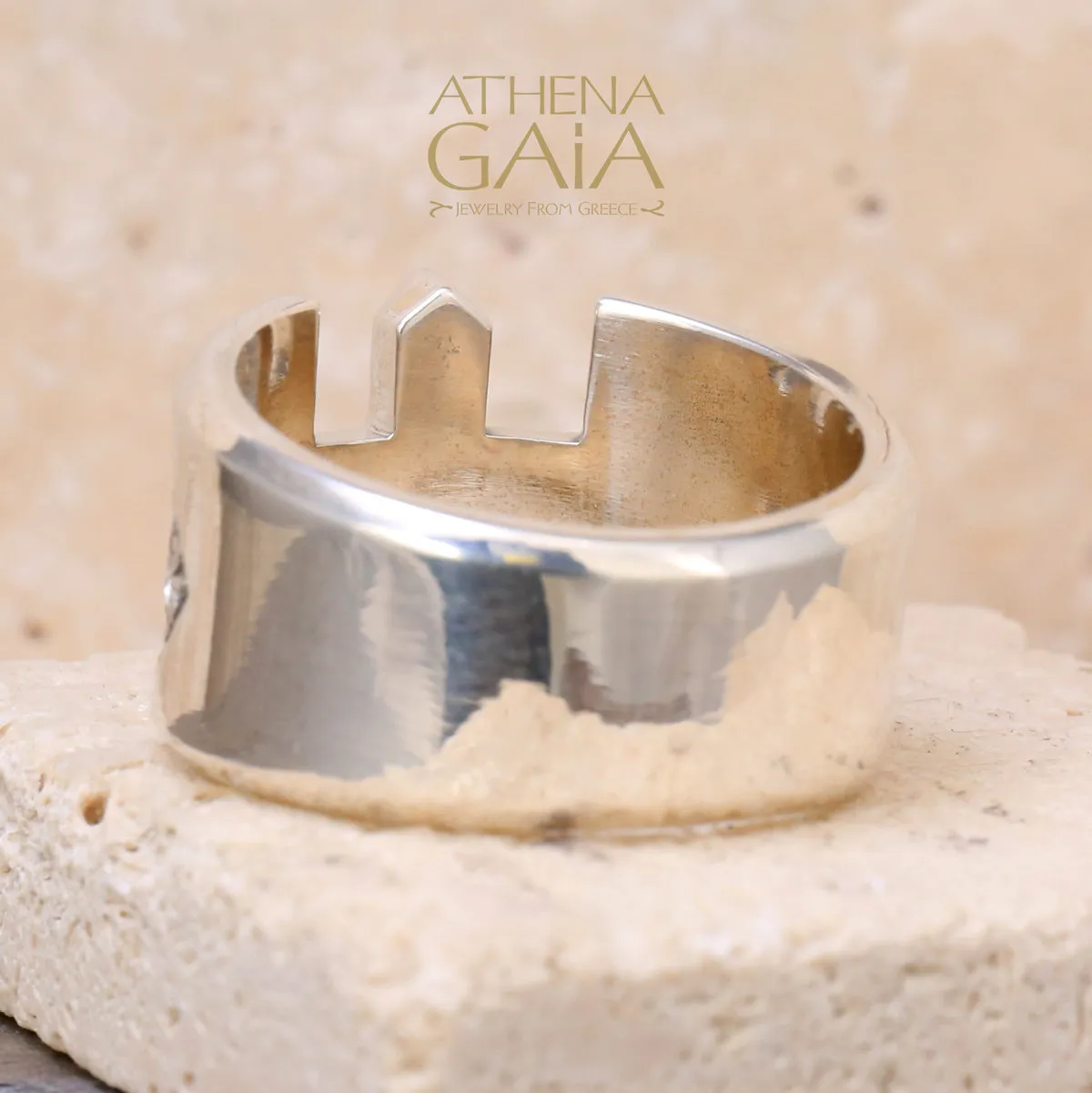 Open Cross Floral Ring (In-Stock)