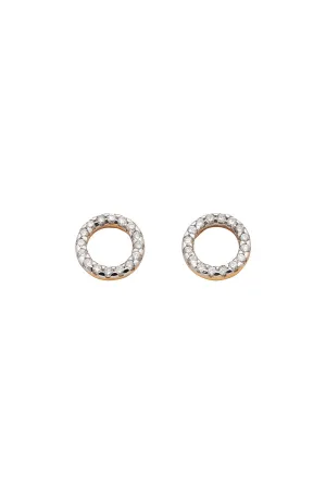 Orbit Diamond Earrings, 9ct Gold, .21ct Diamond