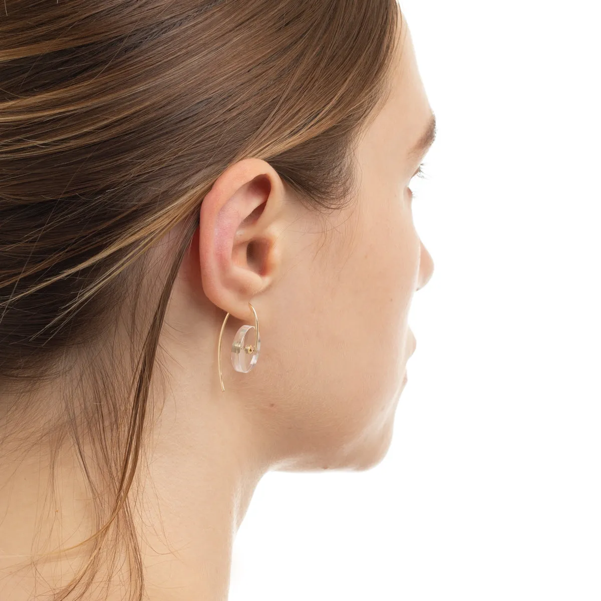 ORBITAL Quartz Hook Earring Small size