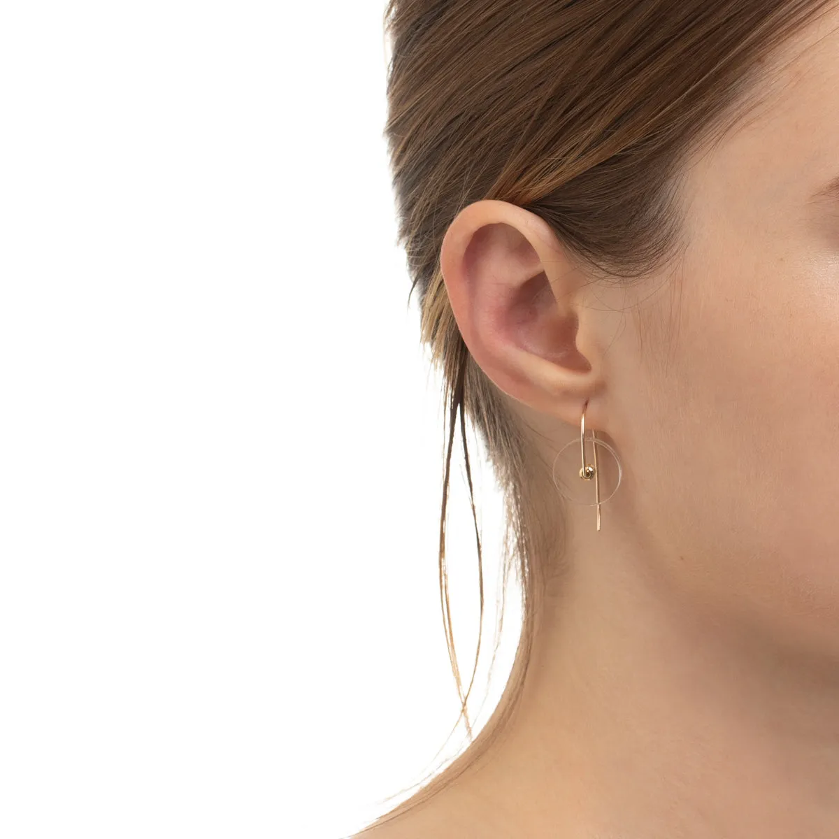 ORBITAL Quartz Hook Earring Small size