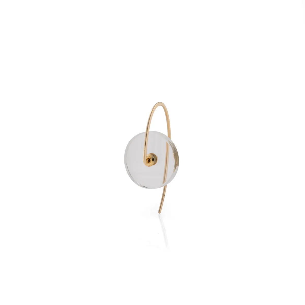 ORBITAL Quartz Hook Earring Small size