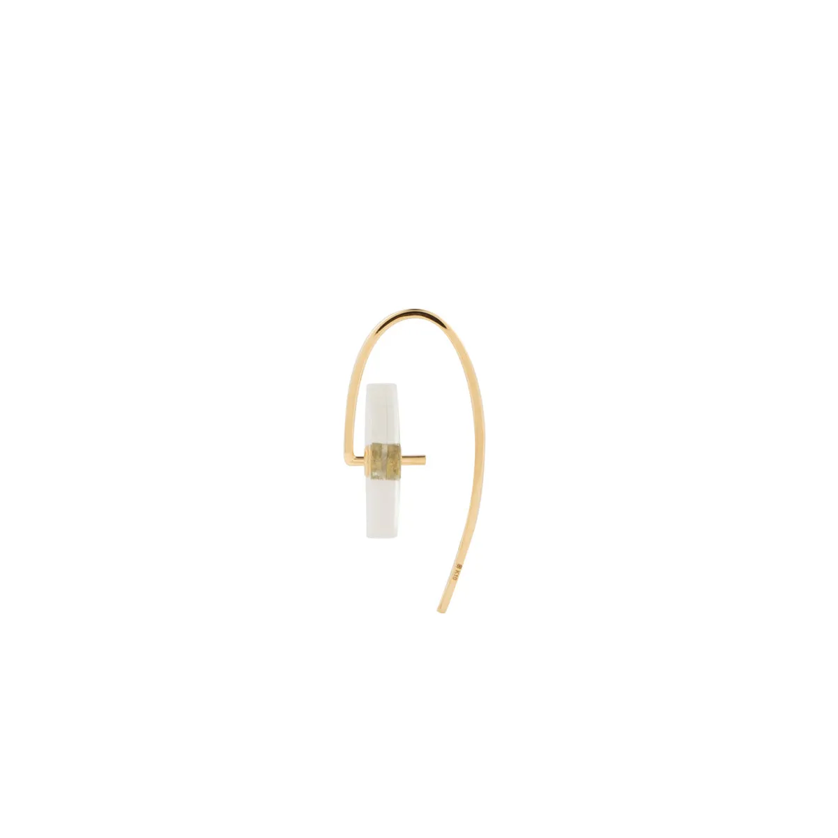 ORBITAL Quartz Hook Earring Small size