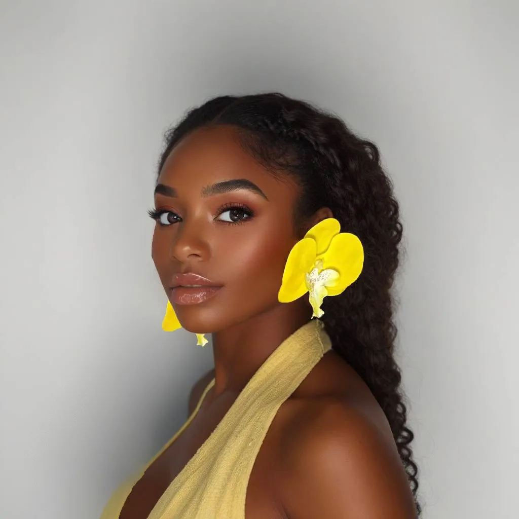 Orchid Flower Earrings