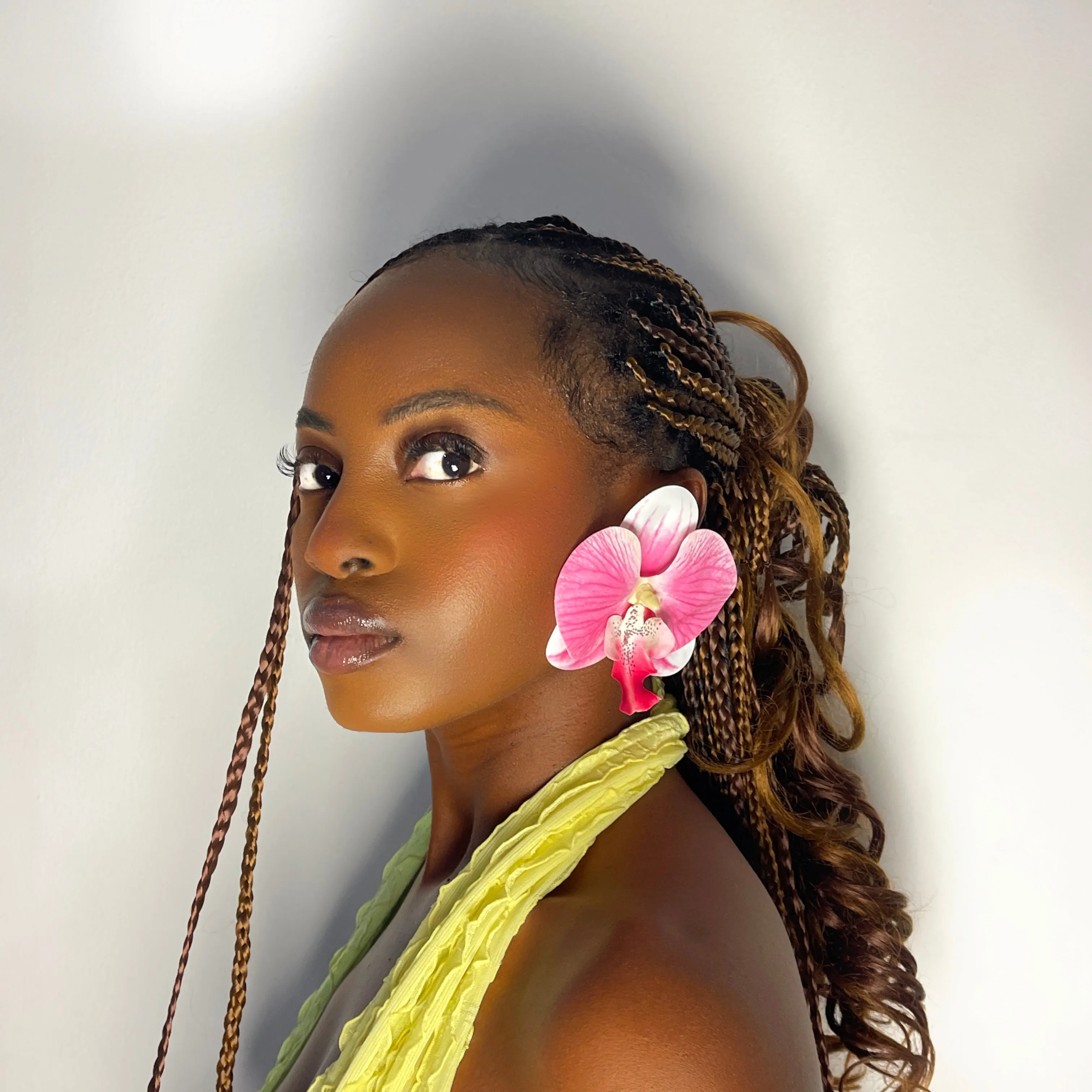 Orchid Flower Earrings