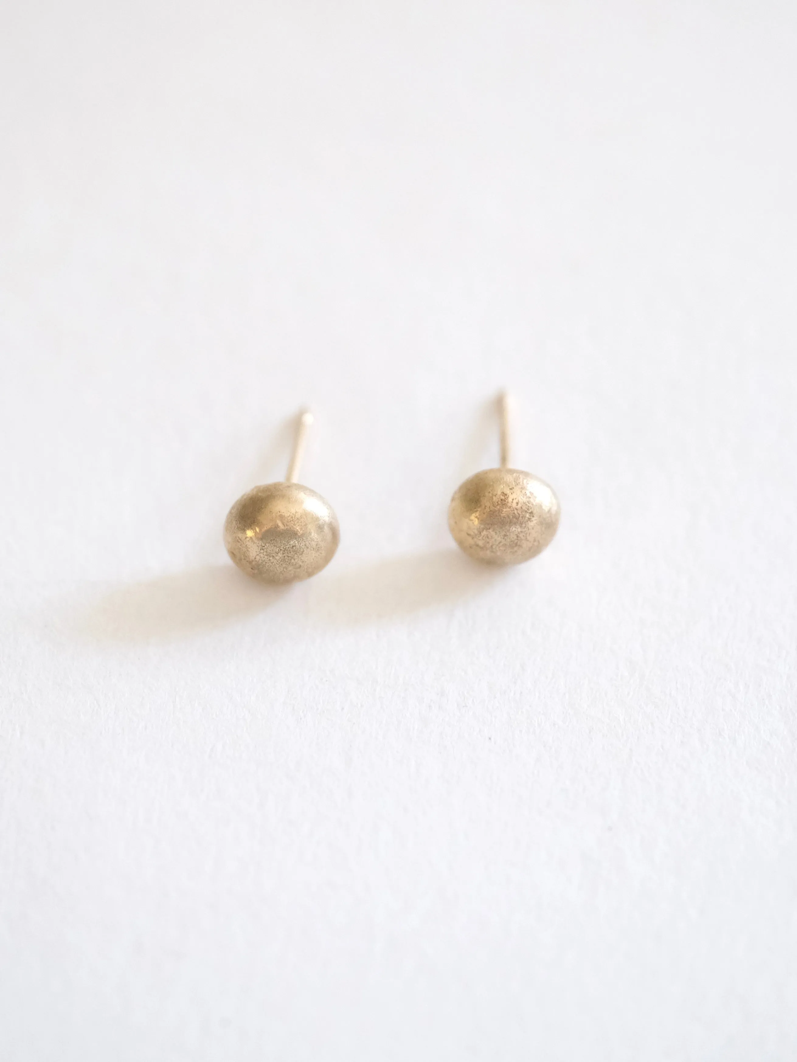 Organic Circular Stud Earrings