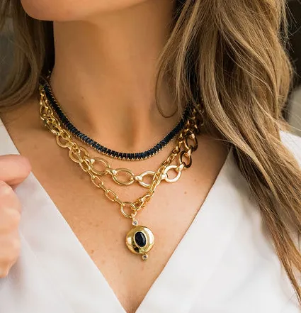 Oval Thick Chain Necklace