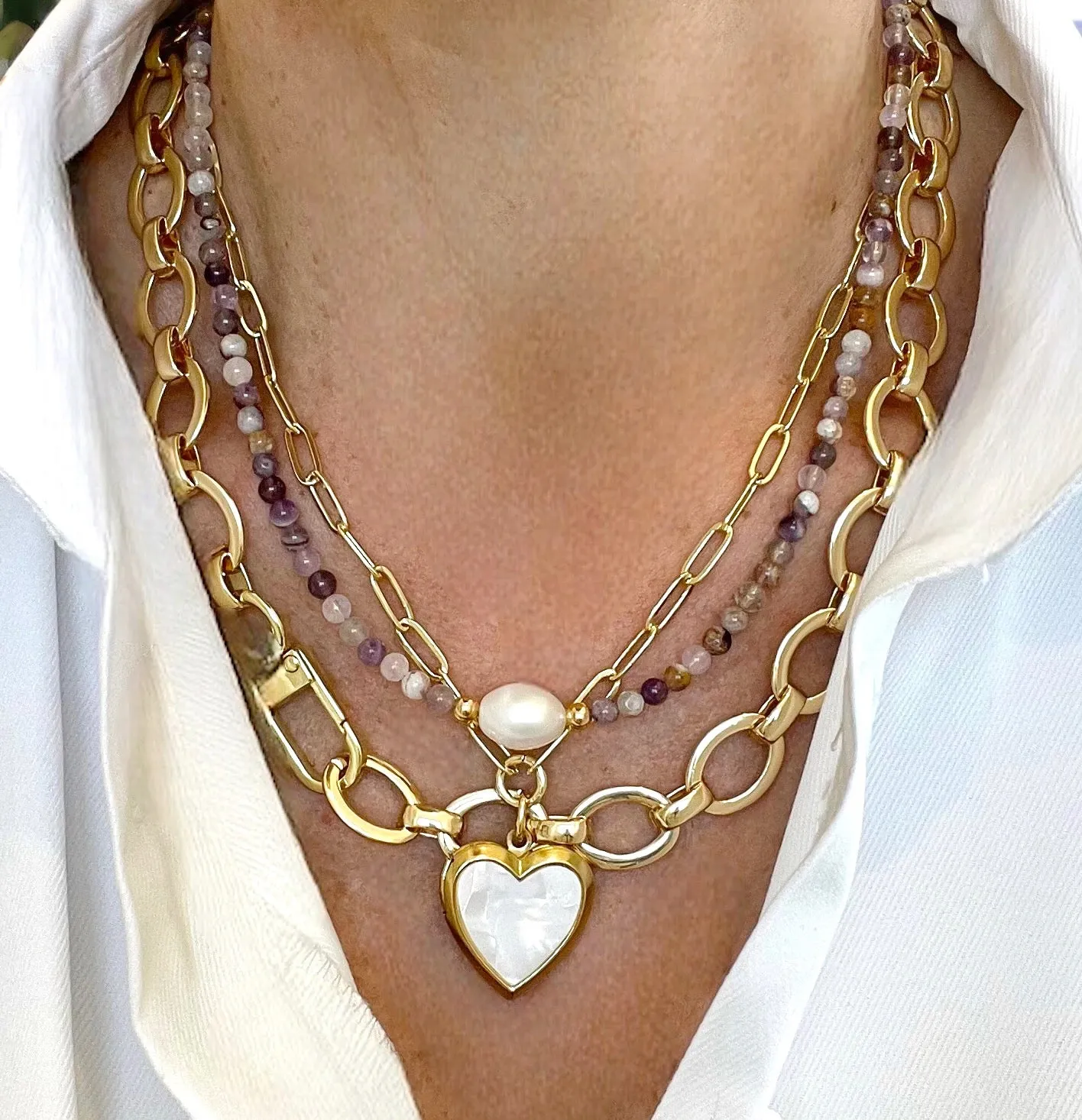 Oval Thick Chain Necklace