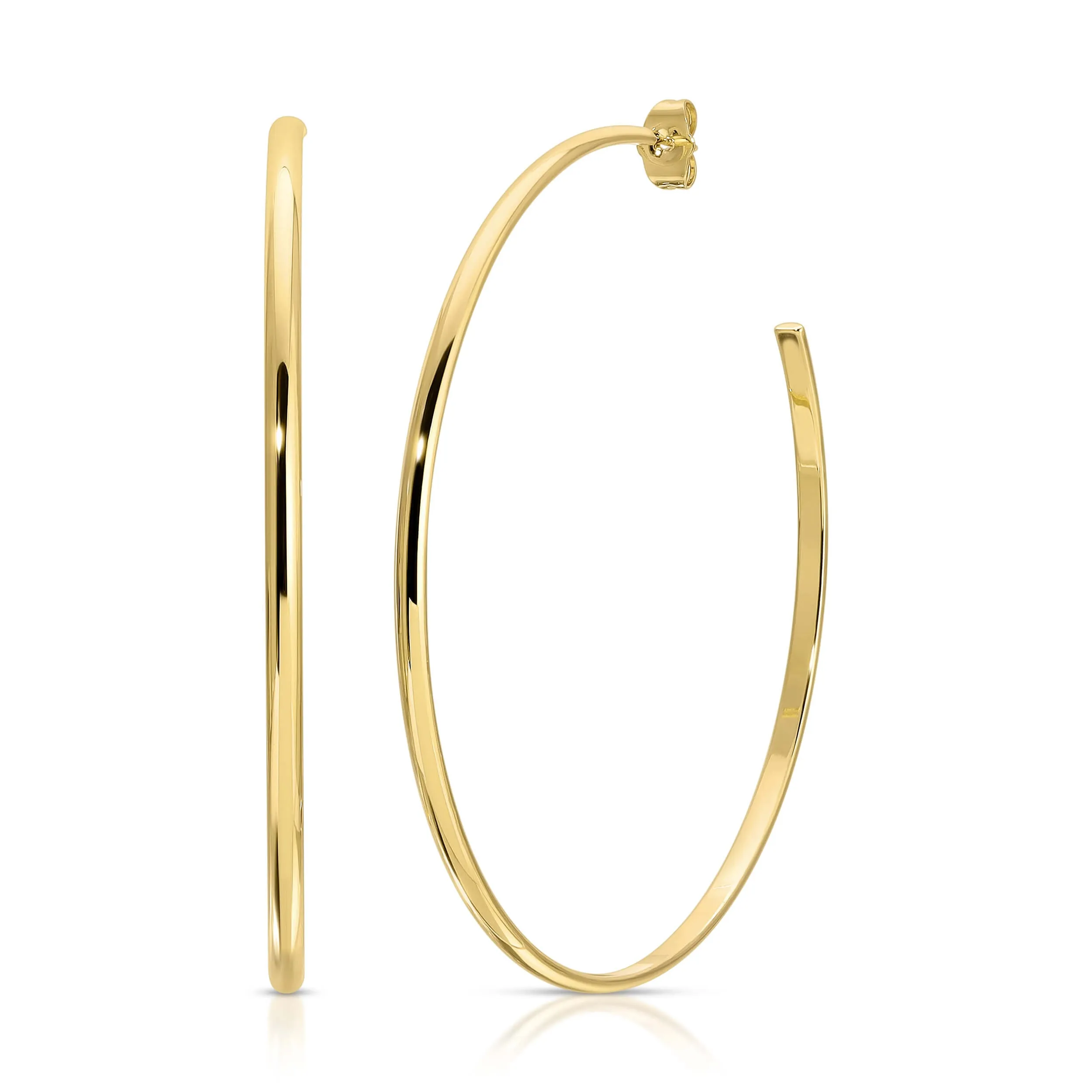 Oversized Hoop Earrings, Gold or Silver
