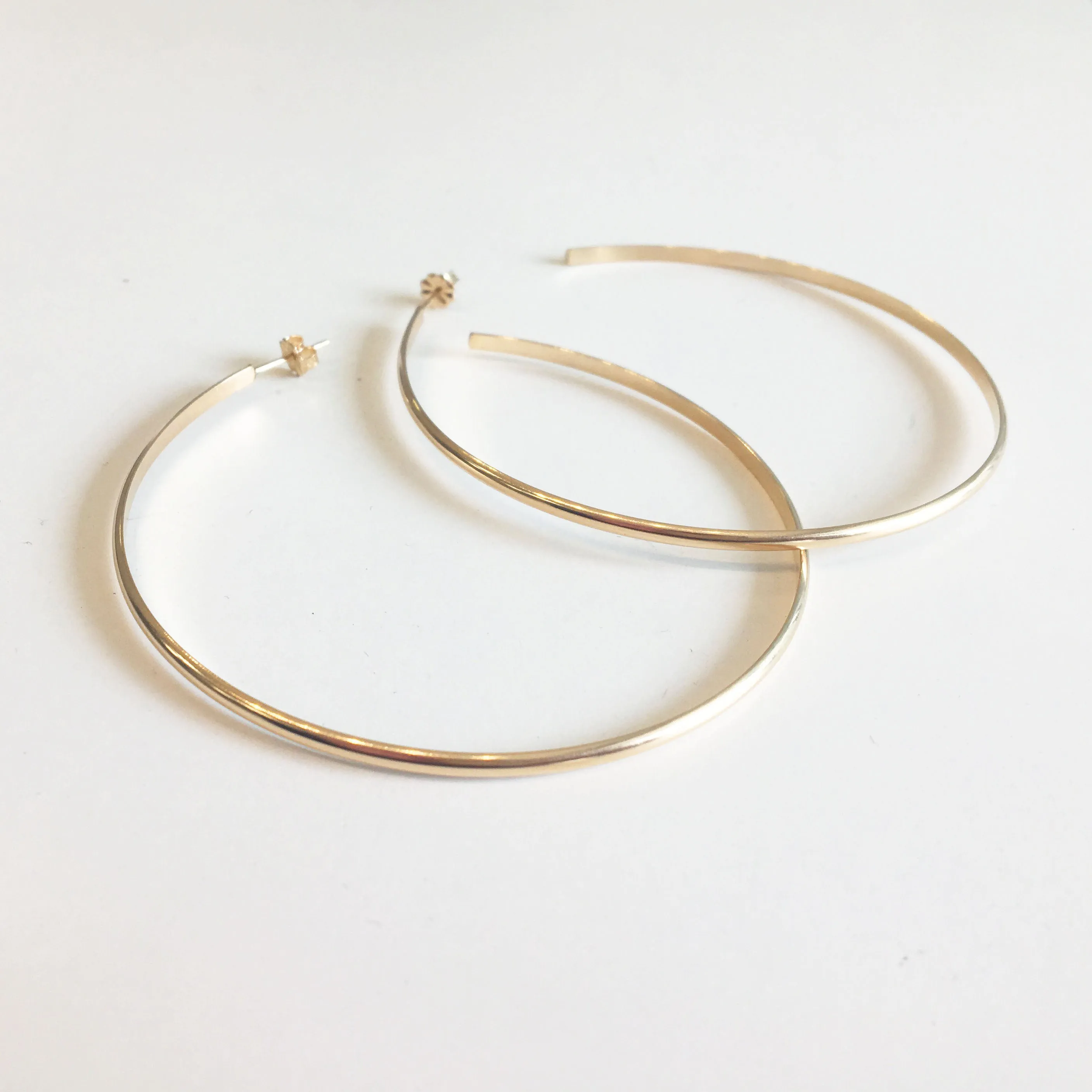 Oversized Hoop Earrings, Gold or Silver