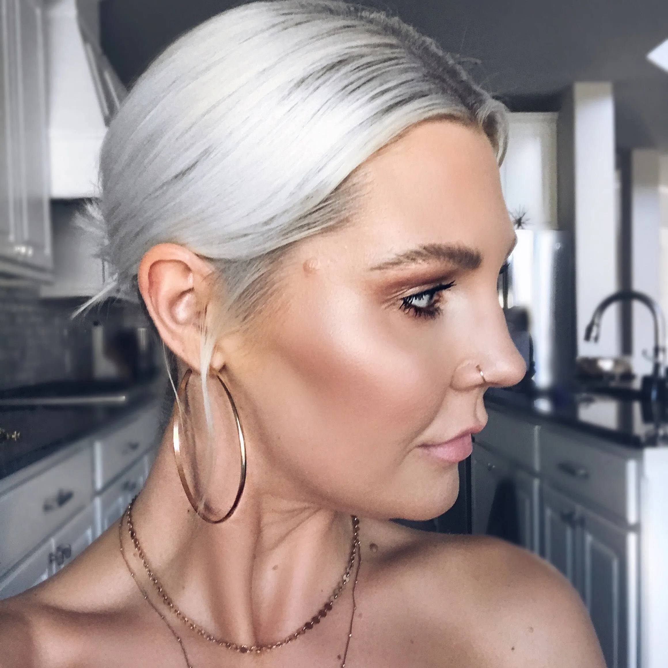 Oversized Hoop Earrings, Gold or Silver