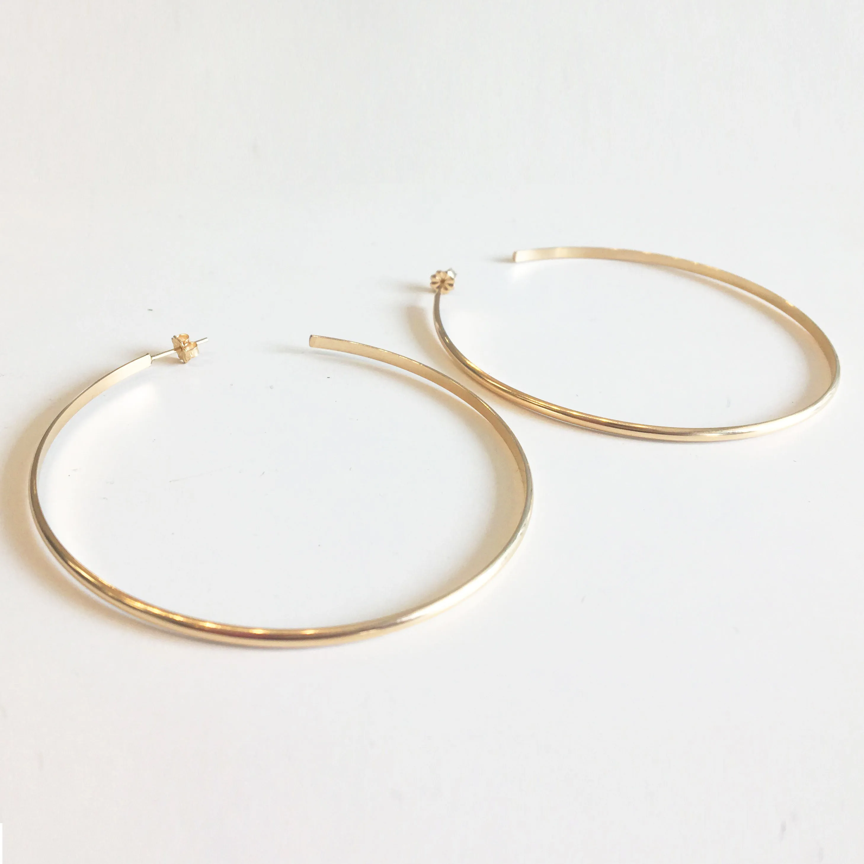Oversized Hoop Earrings, Gold or Silver