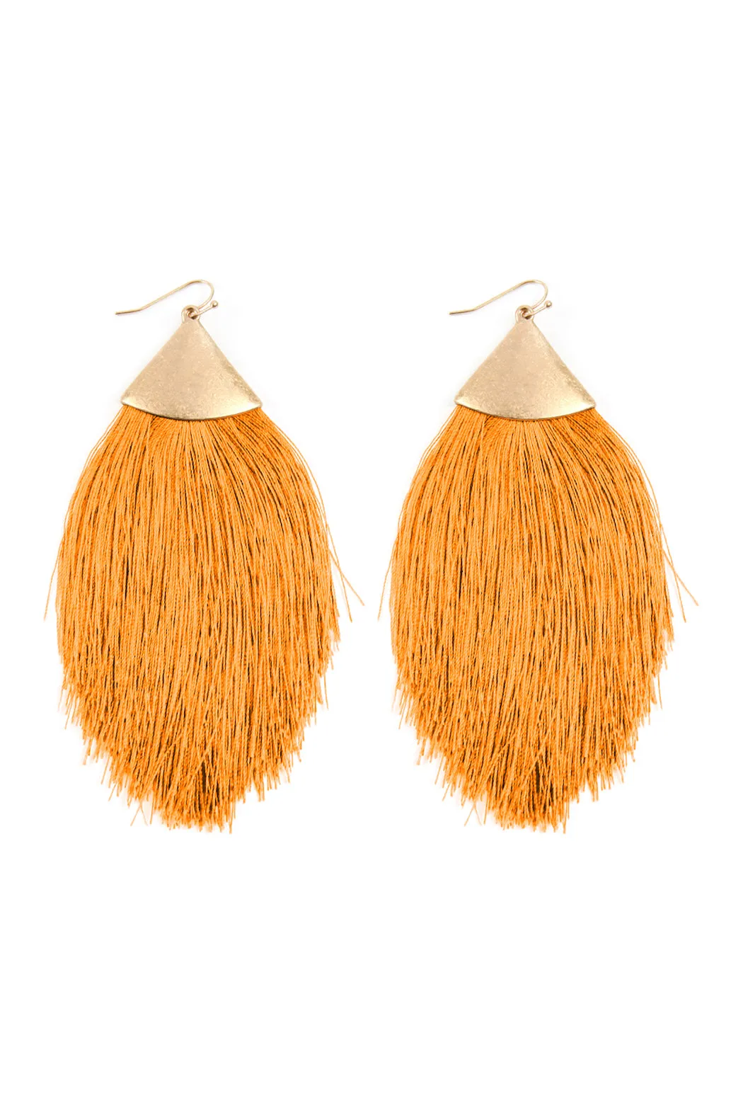 OVERSIZED TASSEL DROP EARRINGS